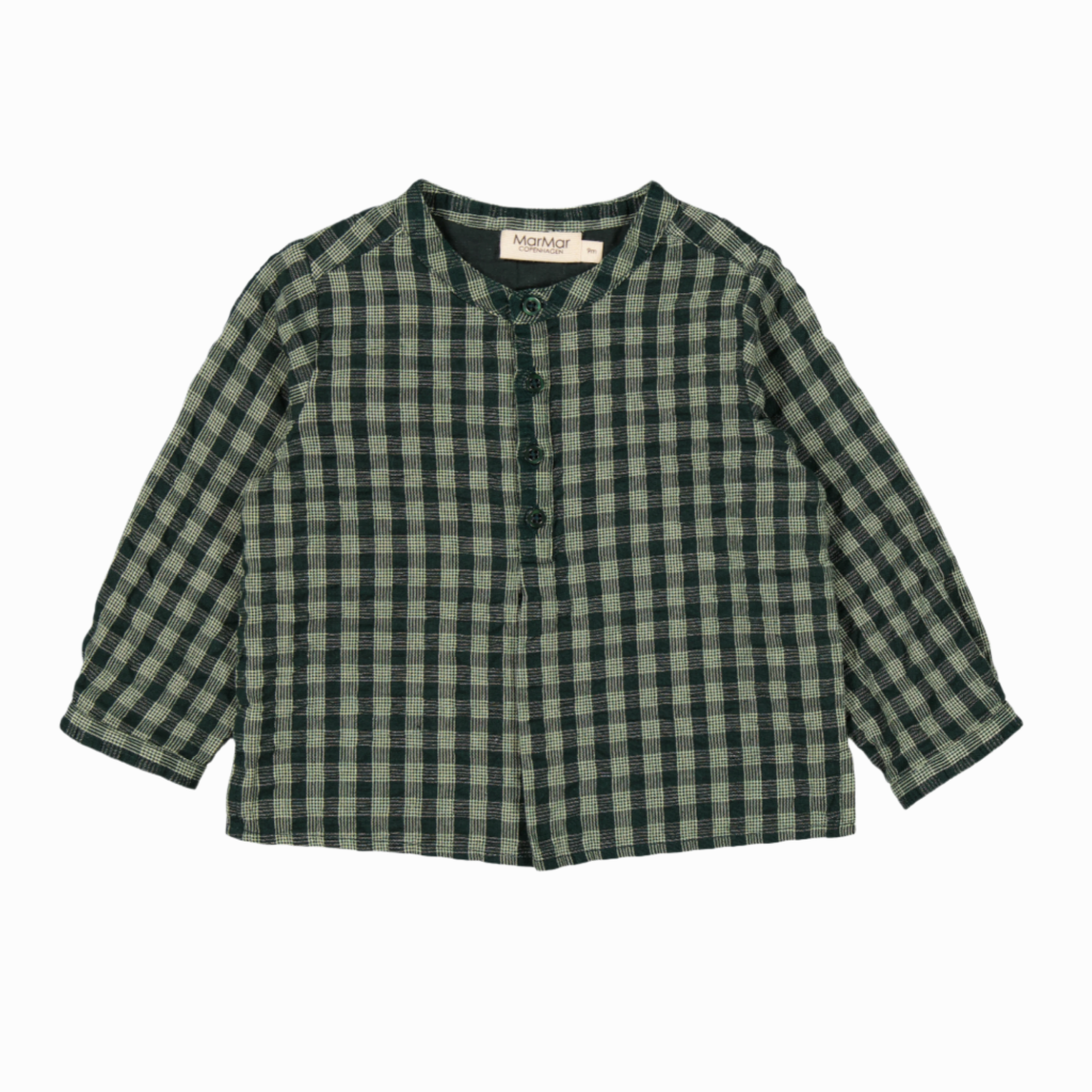 DABINA DARK LEAF CHECK BABY SHIRT - Little-ish