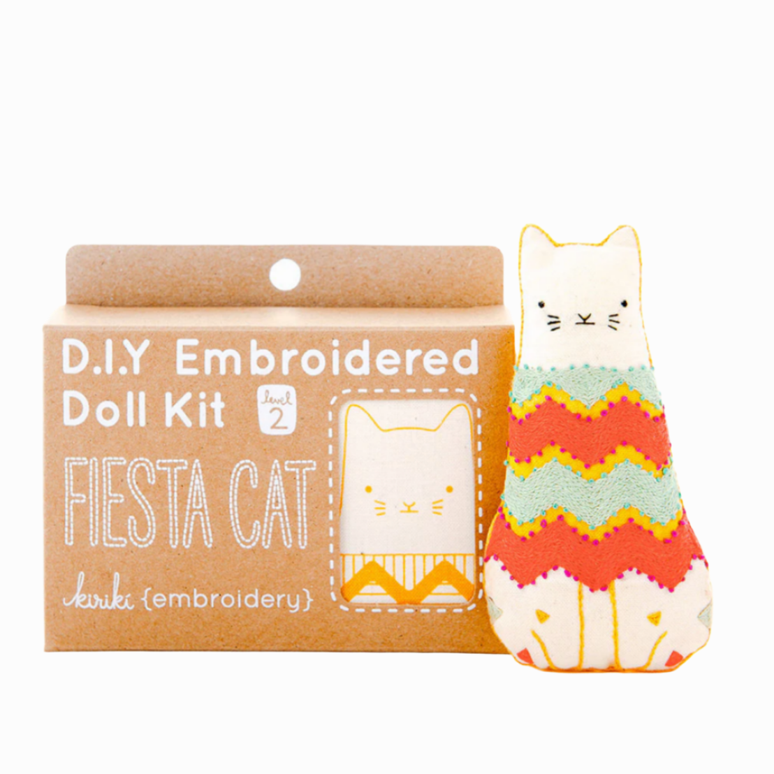 EMBROIDERY KIT LEVEL 2 - FIESTA CAT - Little-ish