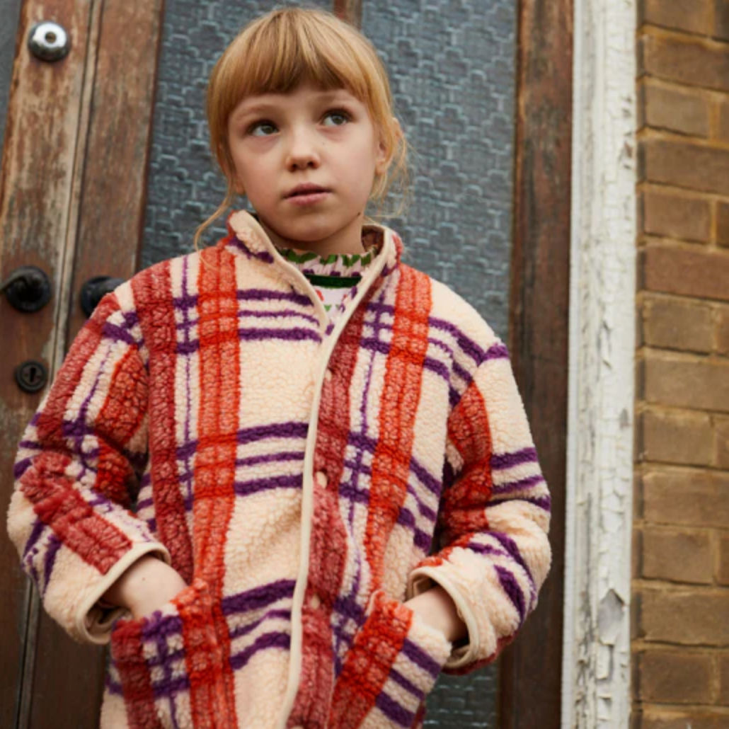 HELO FLEECE PLAID JACKET - Little-ish