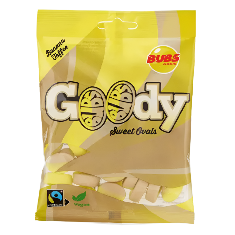 BUBS GODIS: BANANA TOFFEE GOODY OVALS - Little-ish