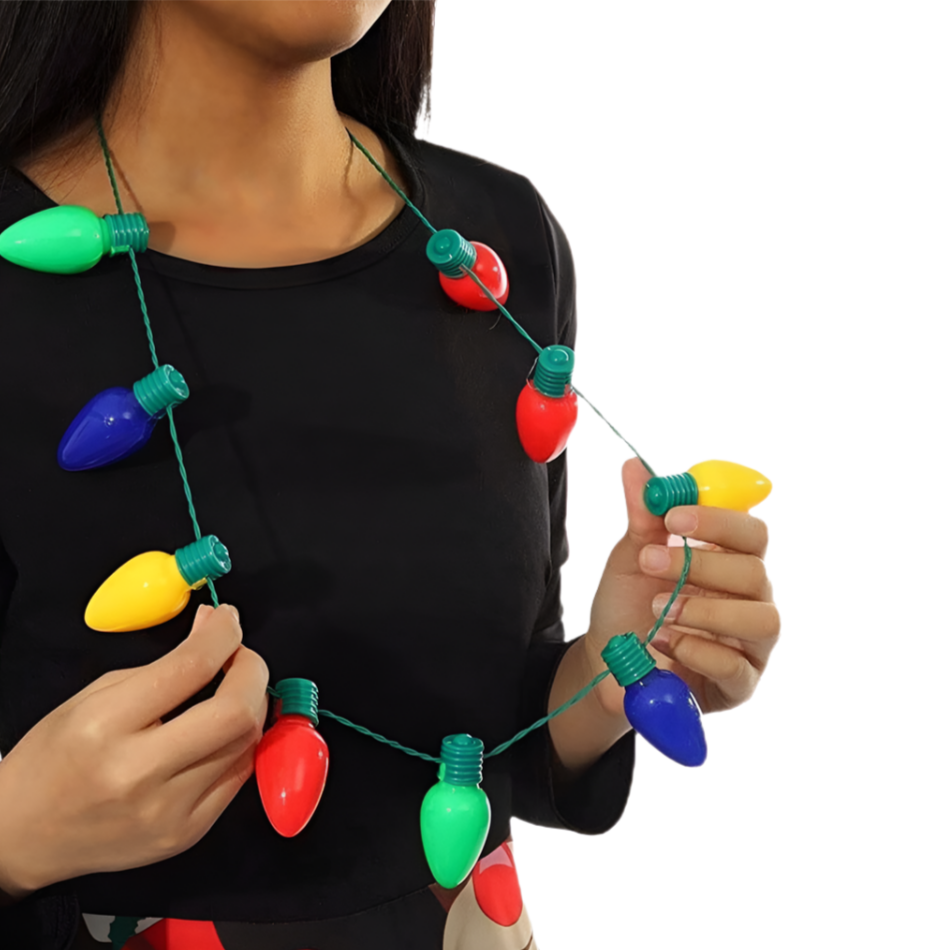 LIGHT UP STRING LED BULB LIGHTS NECKLACE - Little-ish