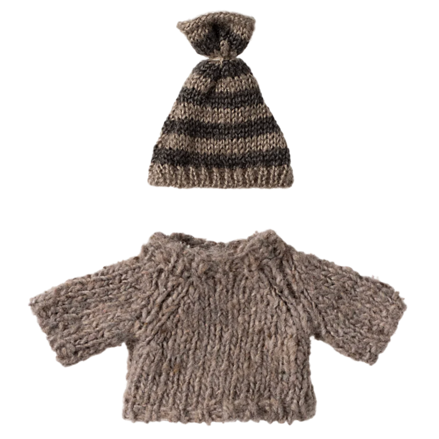 KNITTED SWEATER WITH HAT - BIG BROTHER MOUSE - Little-ish
