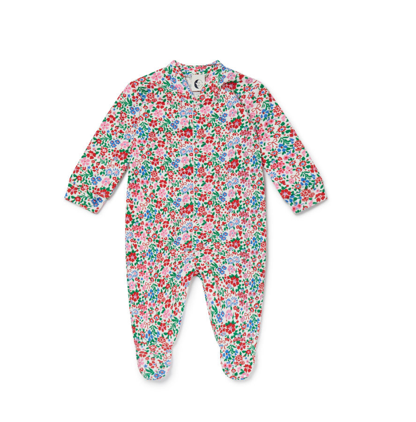FESTIVE FLORAL SLEEPSUIT - Little-ish