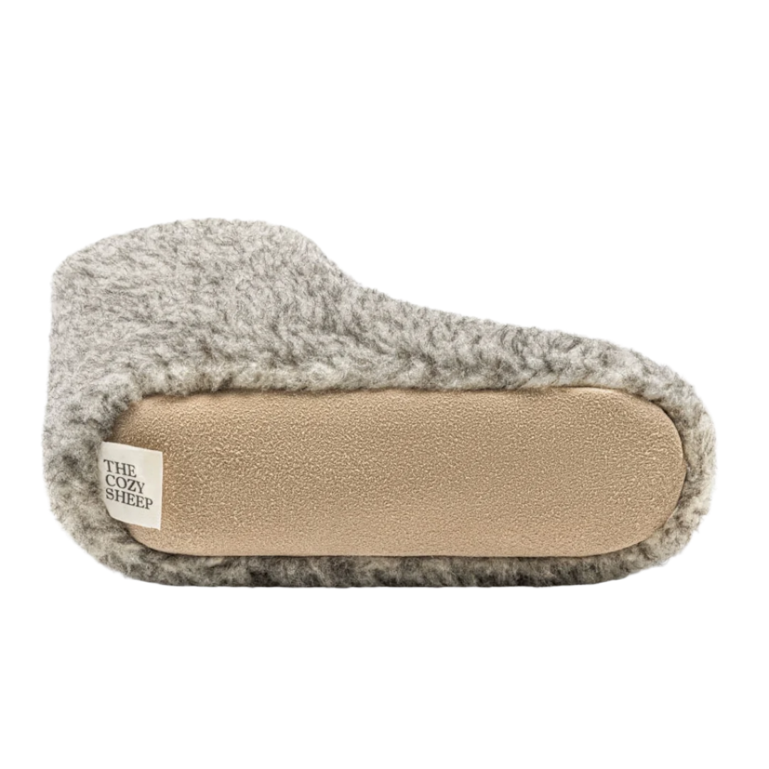 KIDS ORGANIC WOOL SLIPPERS - LIGHT GRAY - Little-ish