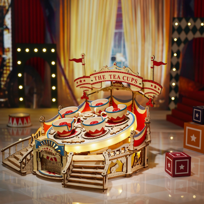 ELECTRO-MECHANICAL WOODEN PUZZLE: TILT-A-WHIRL