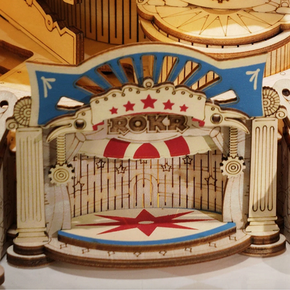 ELECTRO-MECHANICAL WOODEN PUZZLE: TILT-A-WHIRL