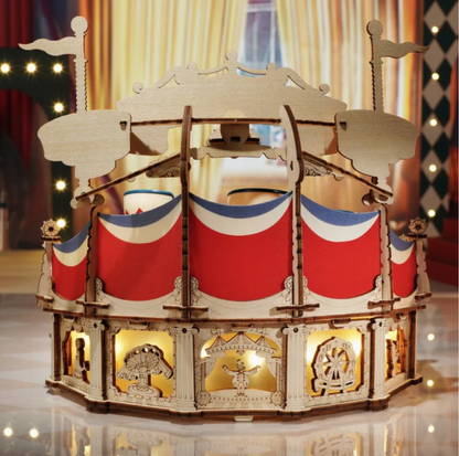 ELECTRO-MECHANICAL WOODEN PUZZLE: TILT-A-WHIRL