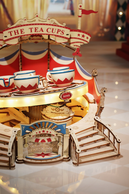 ELECTRO-MECHANICAL WOODEN PUZZLE: TILT-A-WHIRL
