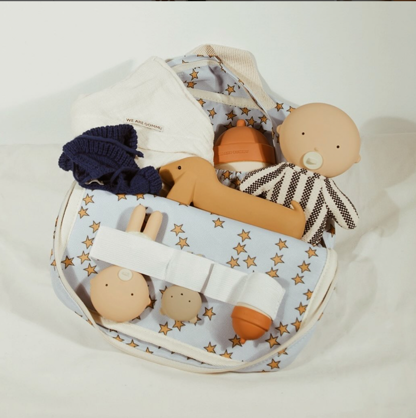 GOMMU POUCH - GRAY STARS
