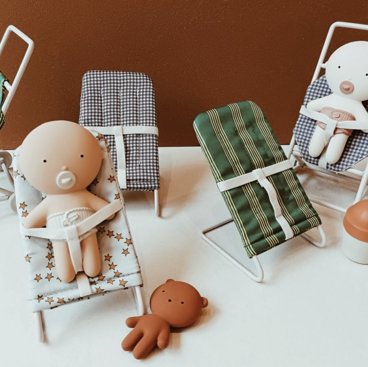 GOMMU POCKET BOUNCER - GREEN STRIPES