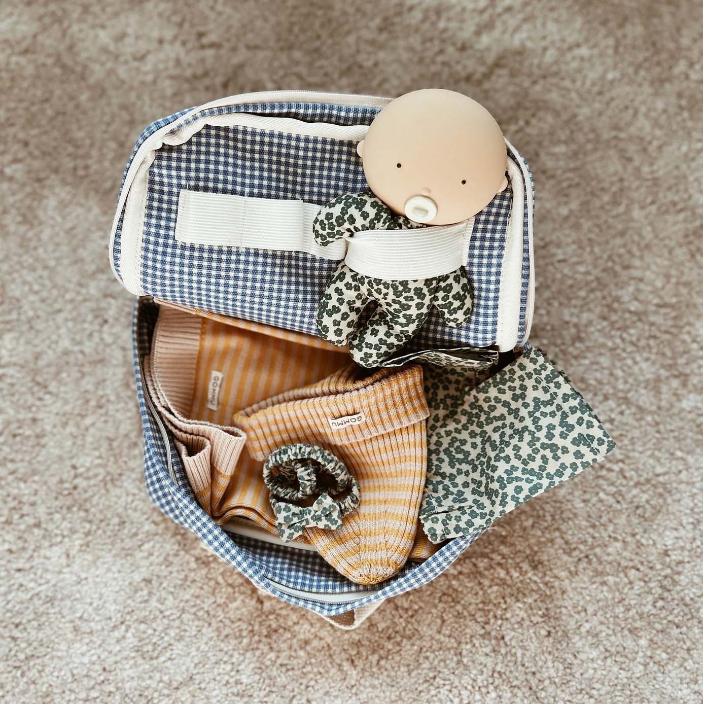 GOMMU MINI BABY SOFT DOLL - ALMOND