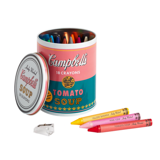 WARHOL SOUP CAN OF CRAYONS