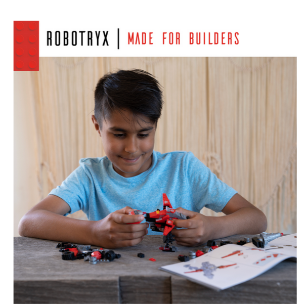 RED GRINDBURST ROBOT STEM TOY 3-IN-1 SET