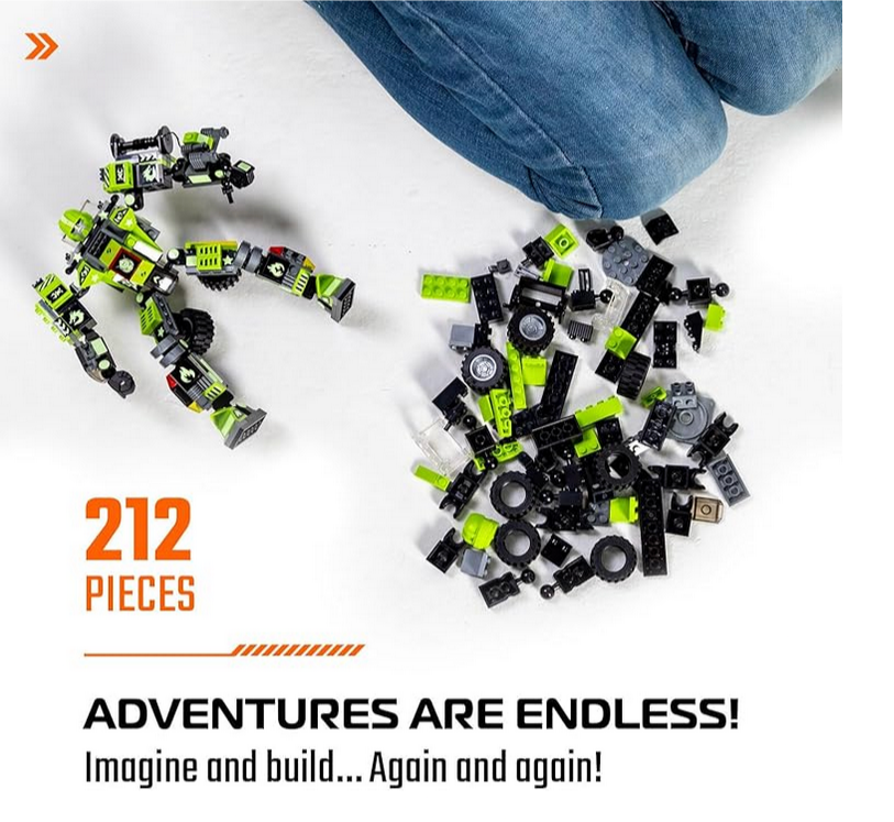 GREEN CLIFFSLING ROBOT STEM TOY 3-IN-1 SET