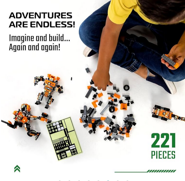 ORANGETANGRYP  ROBOT STEM TOY 3-IN-1 SET
