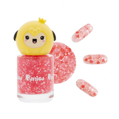 SAFE PEEL-OFF NAIL POLISH - GLITTER PINK FLOWER GARDEN