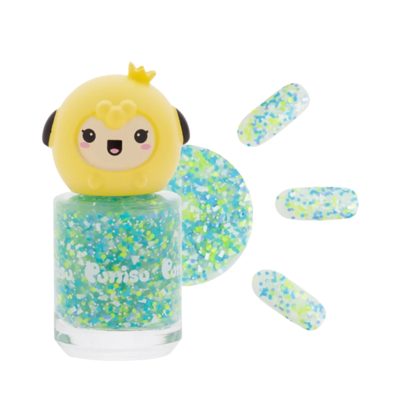 SAFE PEEL-OFF NAIL POLISH - GLITTER EMERALD POND - Little-ish