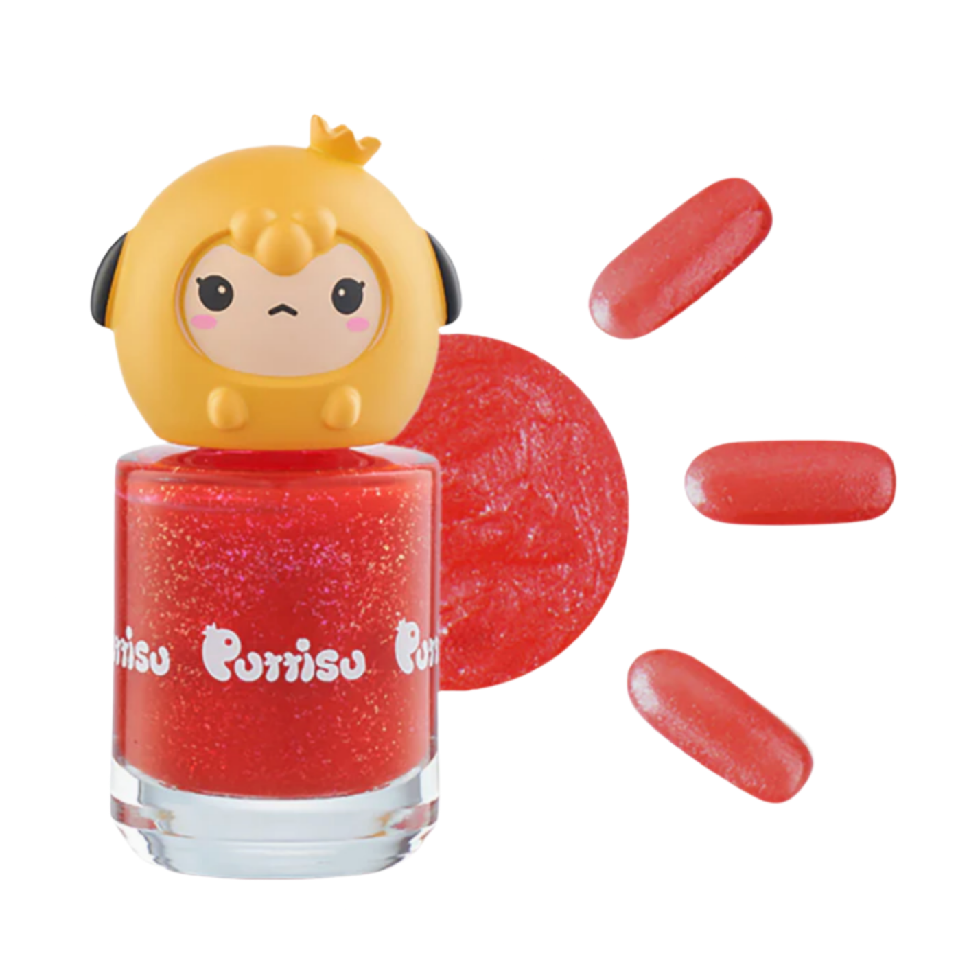 SAFE PEEL-OFF NAIL POLISH - PEARLIZED TWINKLE RED - Little-ish