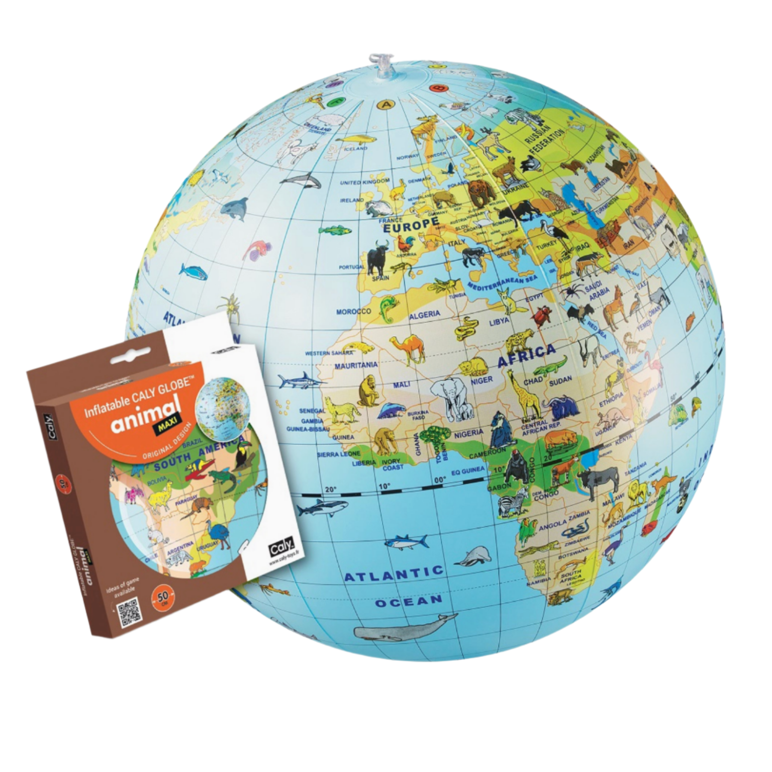 ANIMAL INFLATIBLE GLOBE - 20" - Little-ish