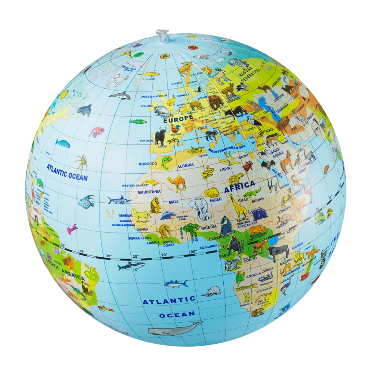ANIMAL INFLATIBLE GLOBE - 20" - Little-ish