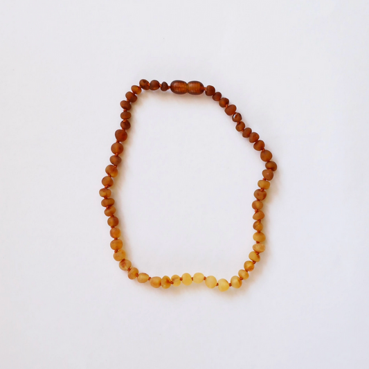 RAW BALTIC AMBER + SUNFLOWER NECKLACE