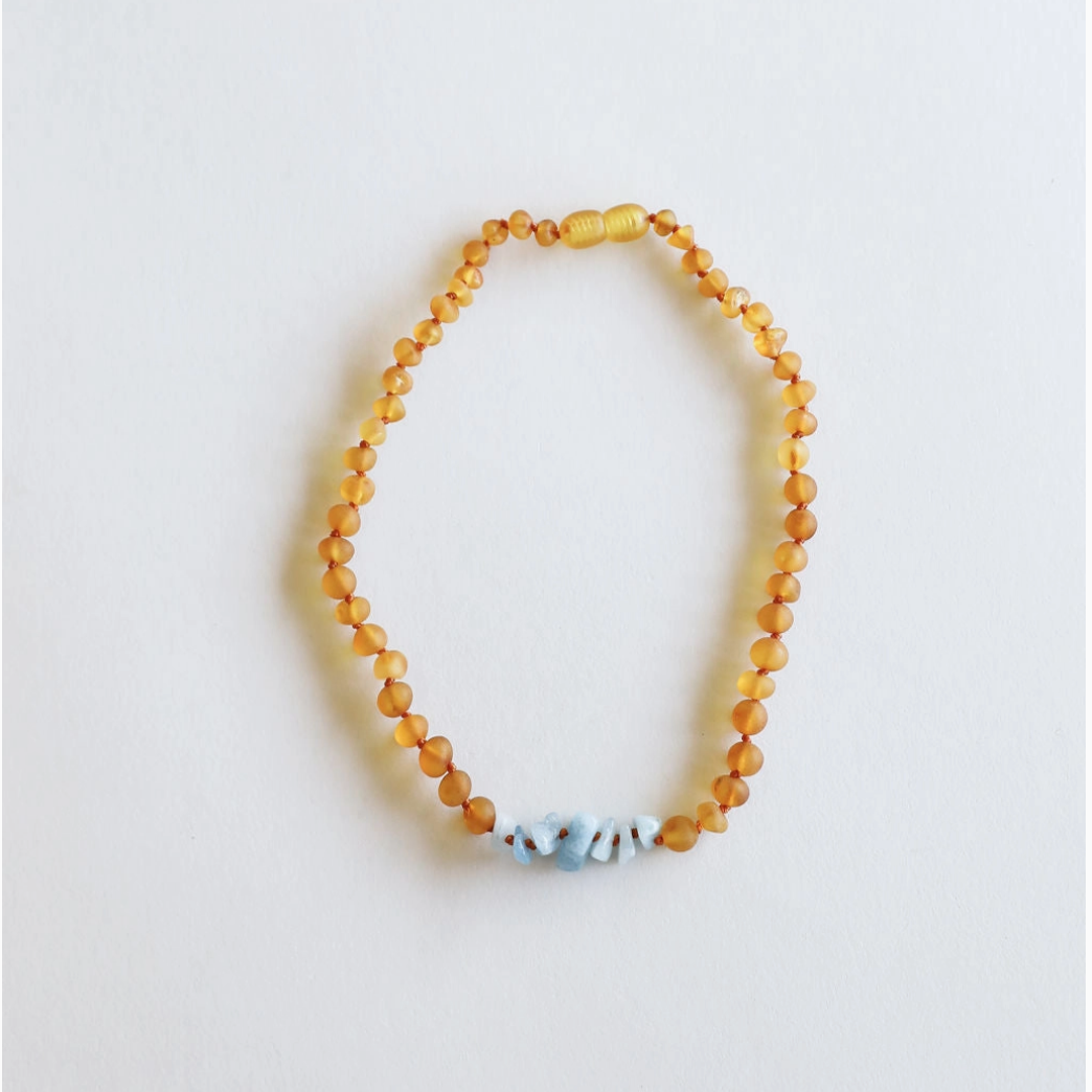 RAW HONEY BALTIC AMBER + AQUAMARINE