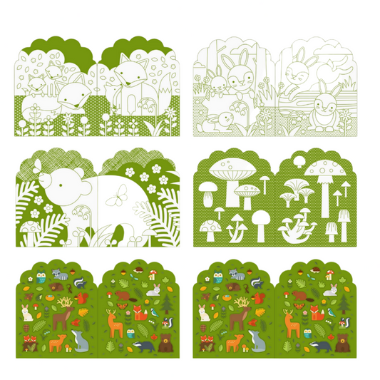 STICKER COLORING BOOK: WOODLANDS