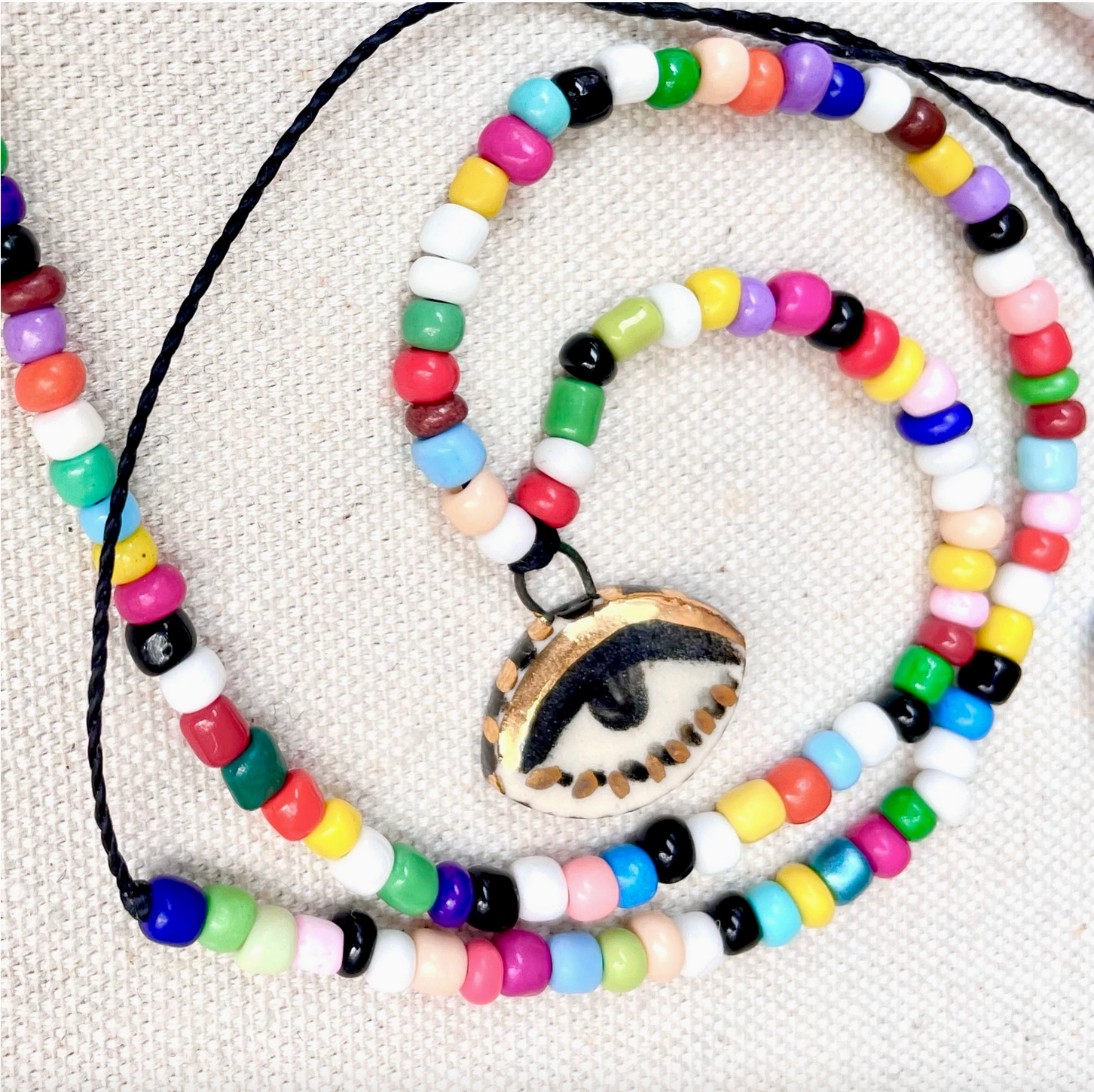 NOT SO EVIL BEAD NECKLACE - Little-ish