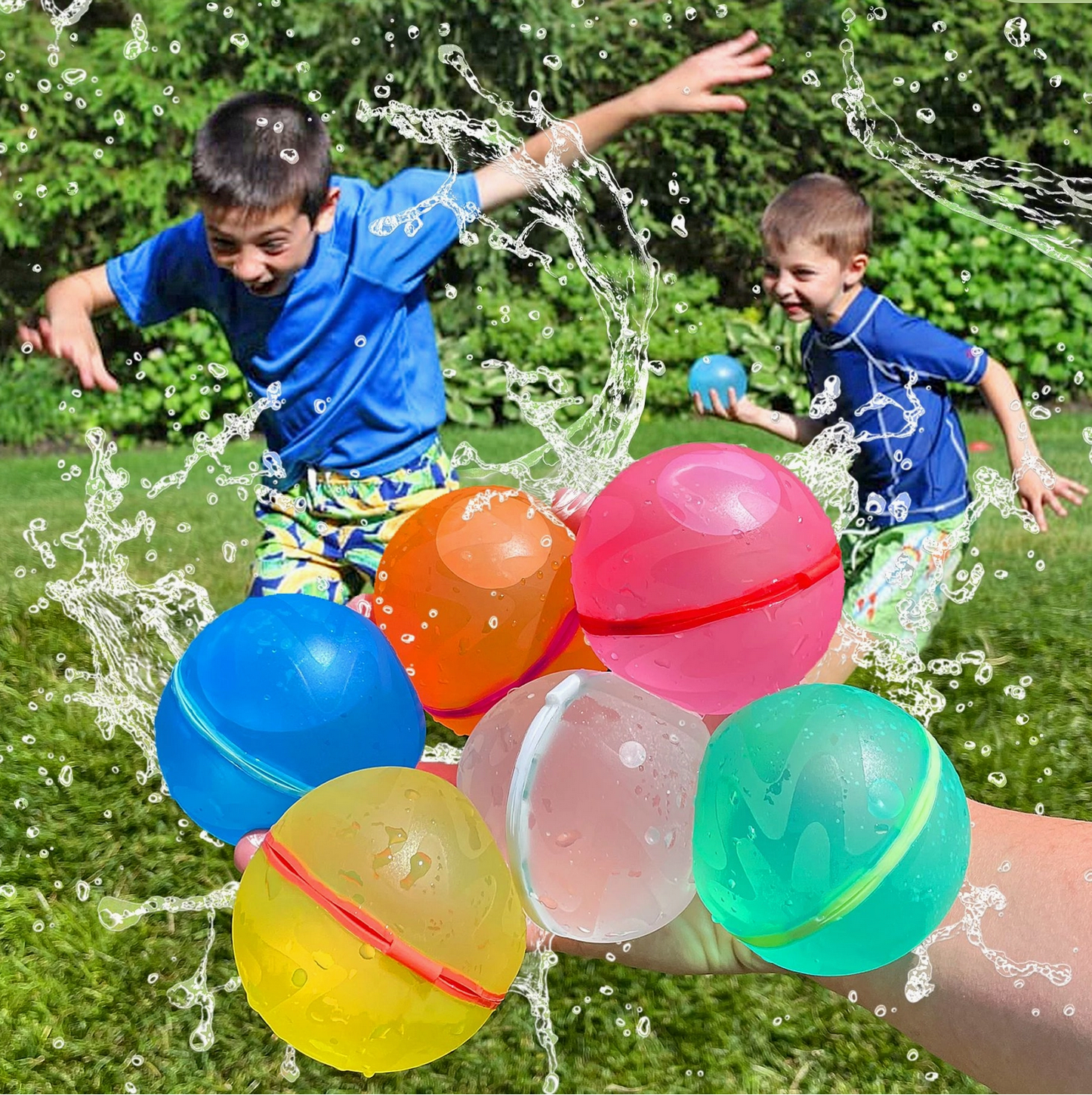 MAGNETIC REUSEABLE WATER BALLONS - 12 PIECES - Little-ish