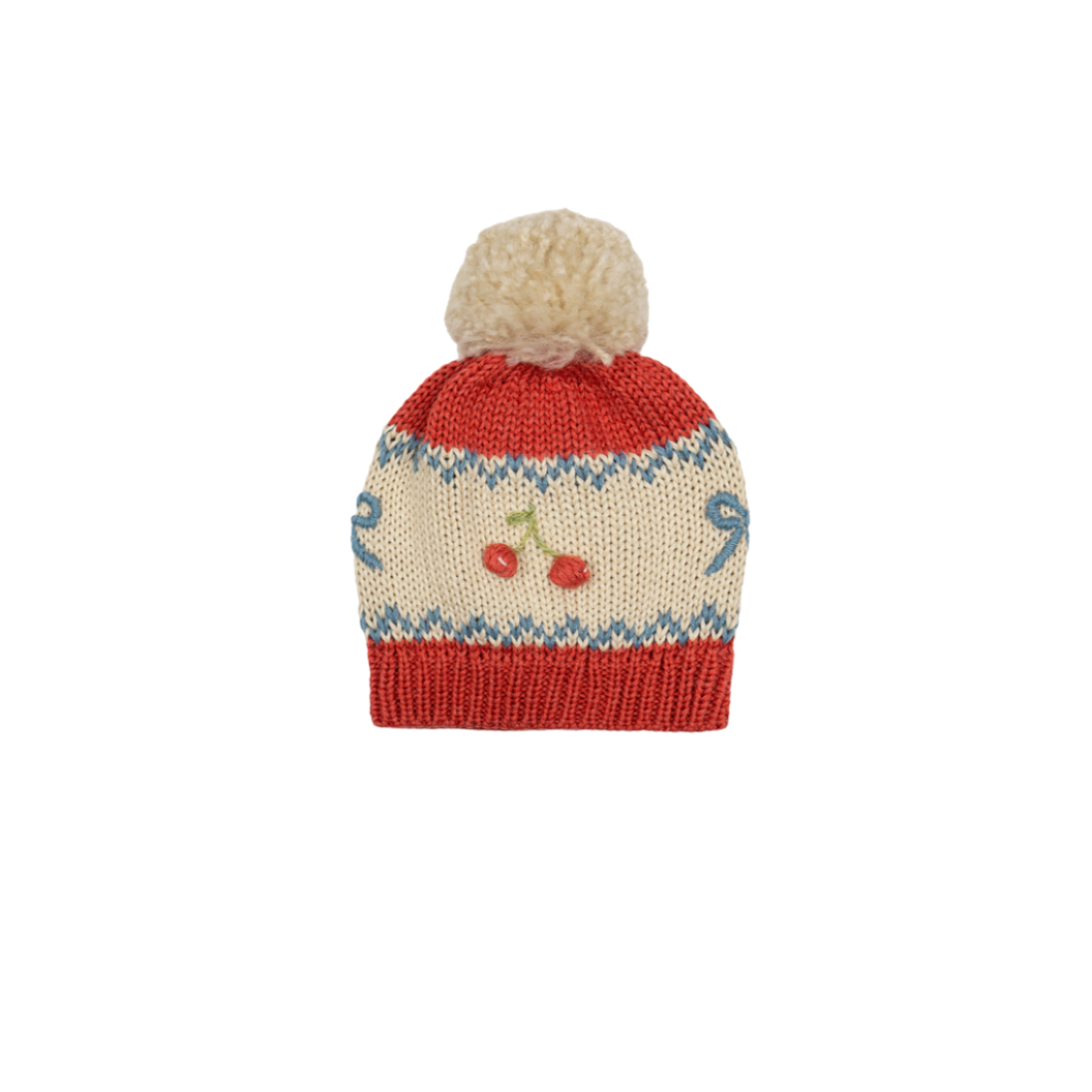 KNITED CHERRY BEANIE - Little-ish