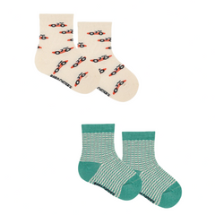 RACE CAR ALL OVER SHORT SOCKS PACK