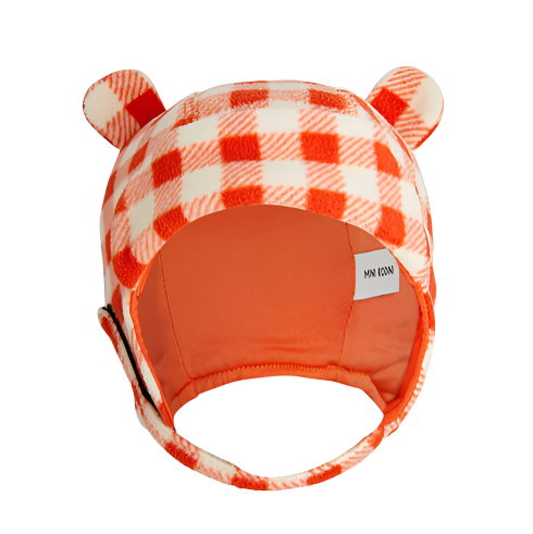 GINGHAM FLEECE BABY HAT