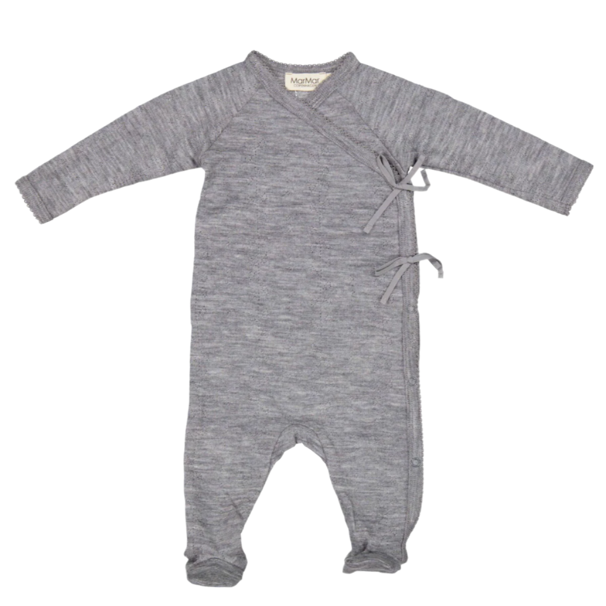 Gray baby onesie on a white background - Little-ish