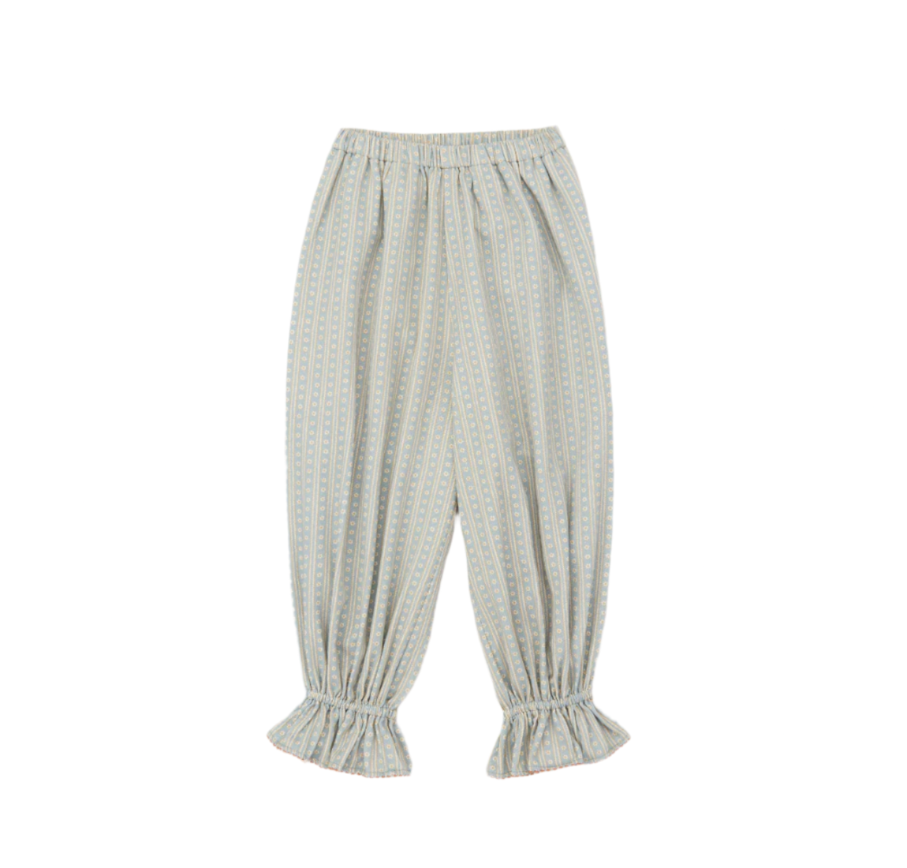 Light blue checkered pants on a white background - Little-ish