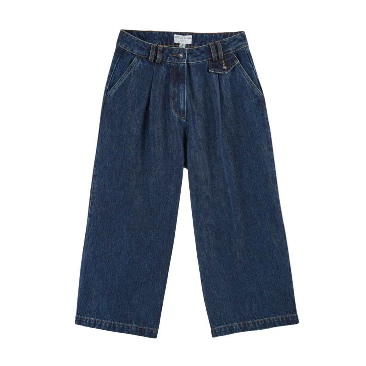 Pair of blue jeans on a white background - Little-ish