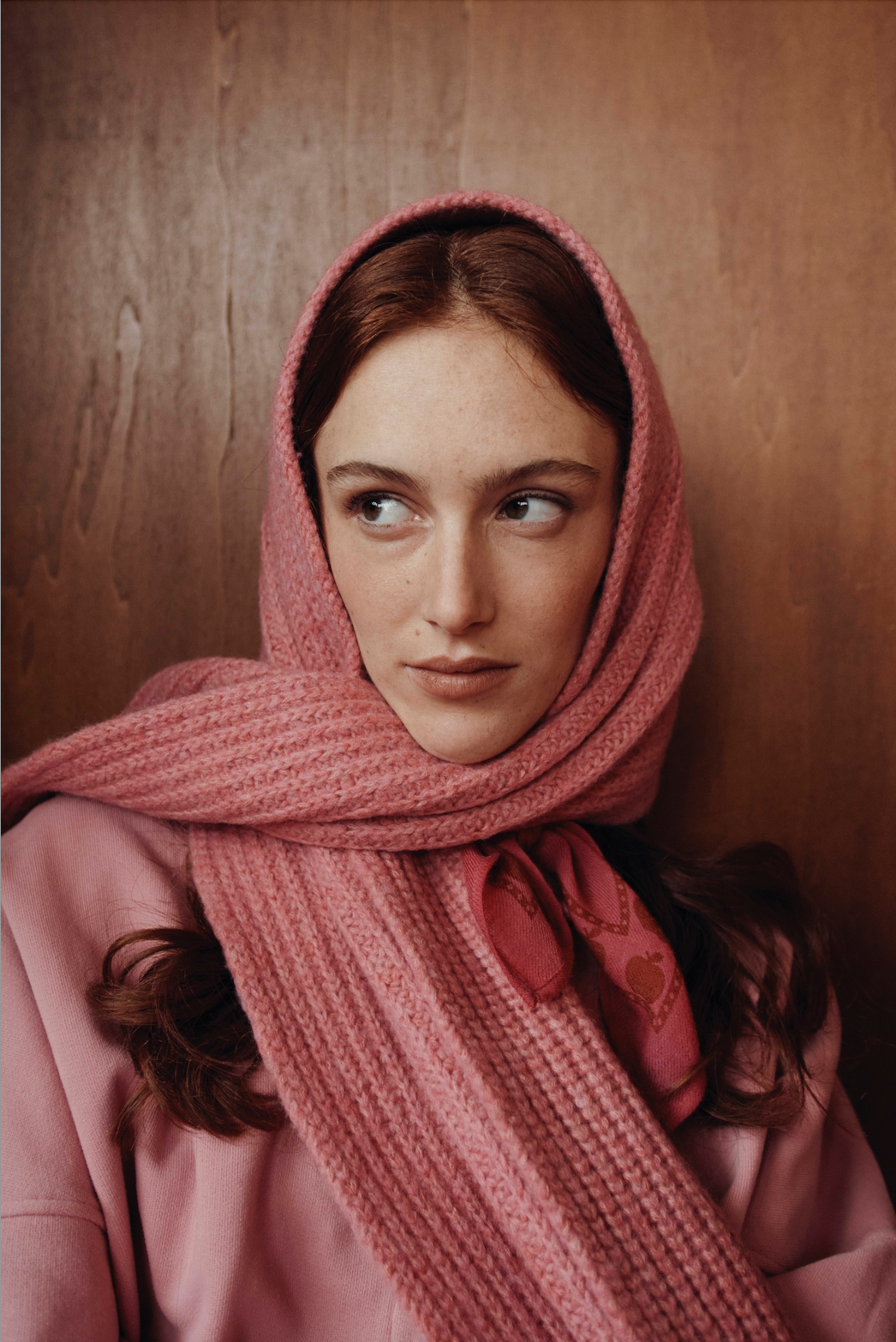 ECHARPE LONG RIBBED SCARF - ROSE - Little-ish
