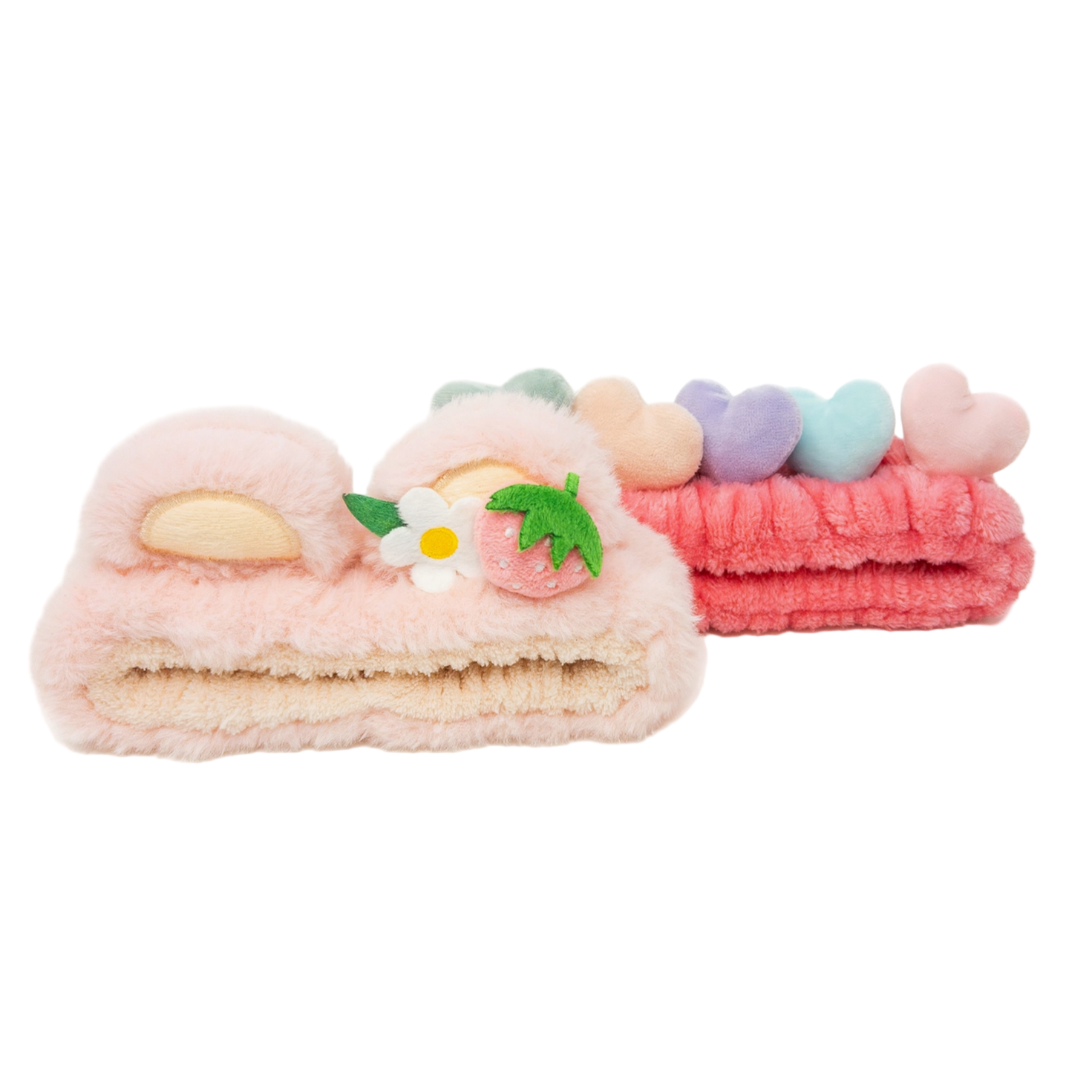 Set of colorful plush toys with a floral design on a white background - Little-ish
