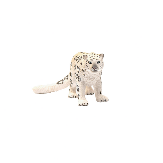 Schleich White snow leopard figurine on a white background
