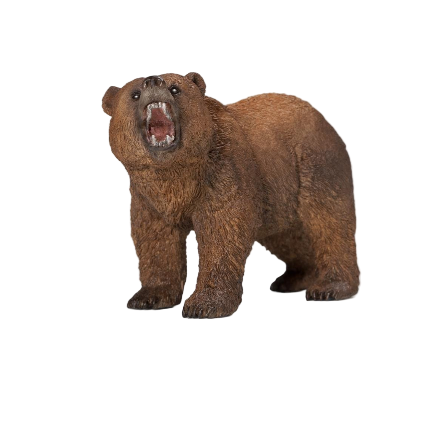 Brown bear figurine on a white background - Little-ish