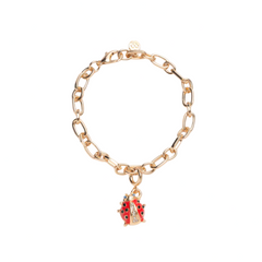 SUPER CHARMS LUCKY LADYBUG CHARM BRACELET