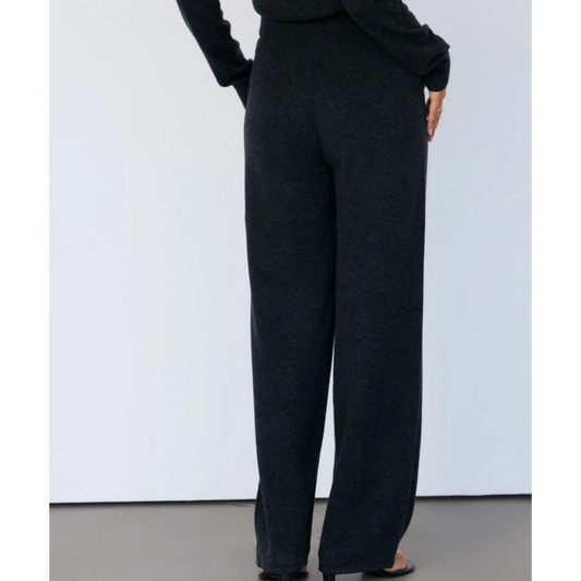 TOVE LAYERED CASHMERE PANT - CHARCOAL