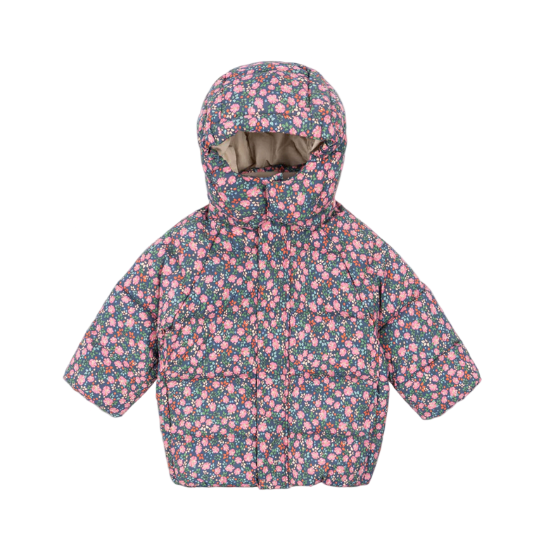Floral patterned baby jacket on a white background - Little-ish