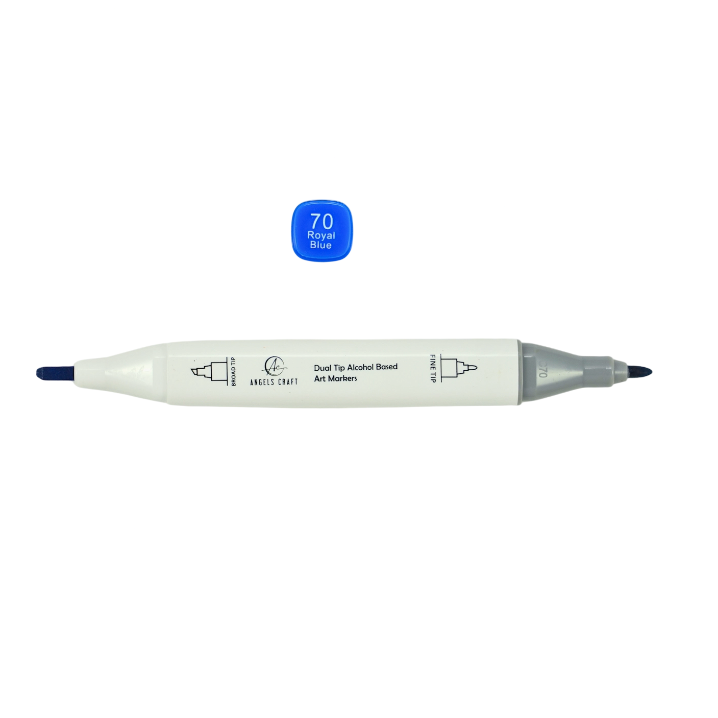 White art marker with blue cap on a white background - Little-ish
