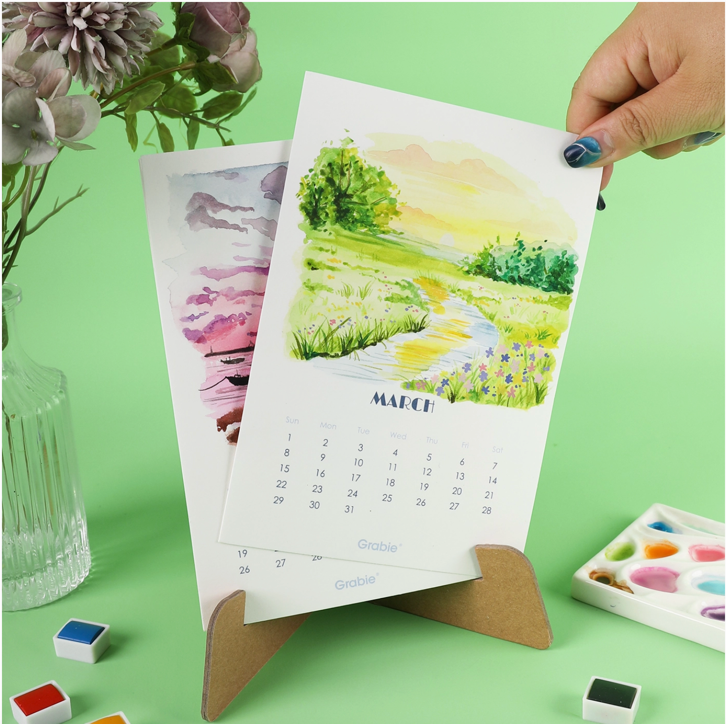 2026 12-MONTH WATERCOLOR CALENDAR - Little-ish