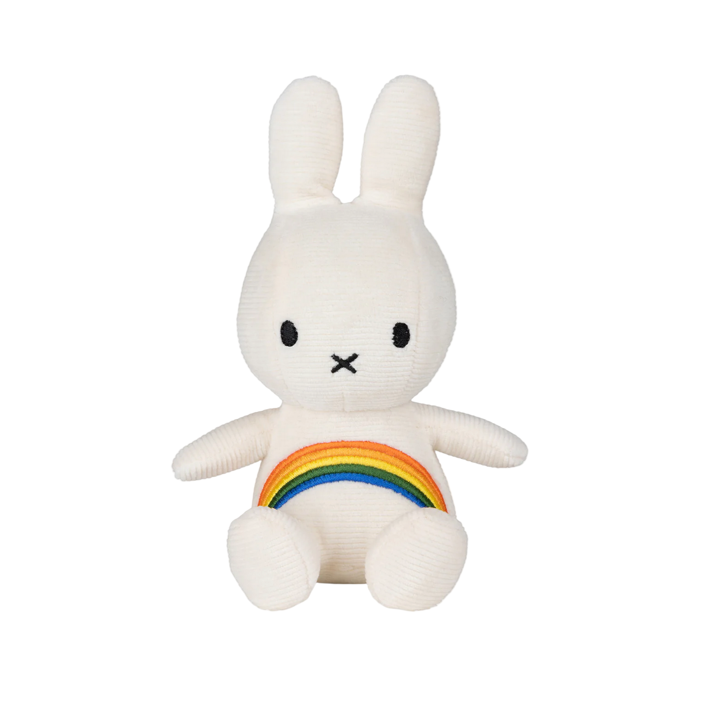 White plush toy with rainbow on a white background - Little-ish