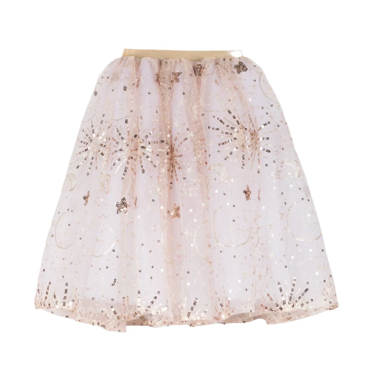 Beige sequin skirt on a white background - Little-ish