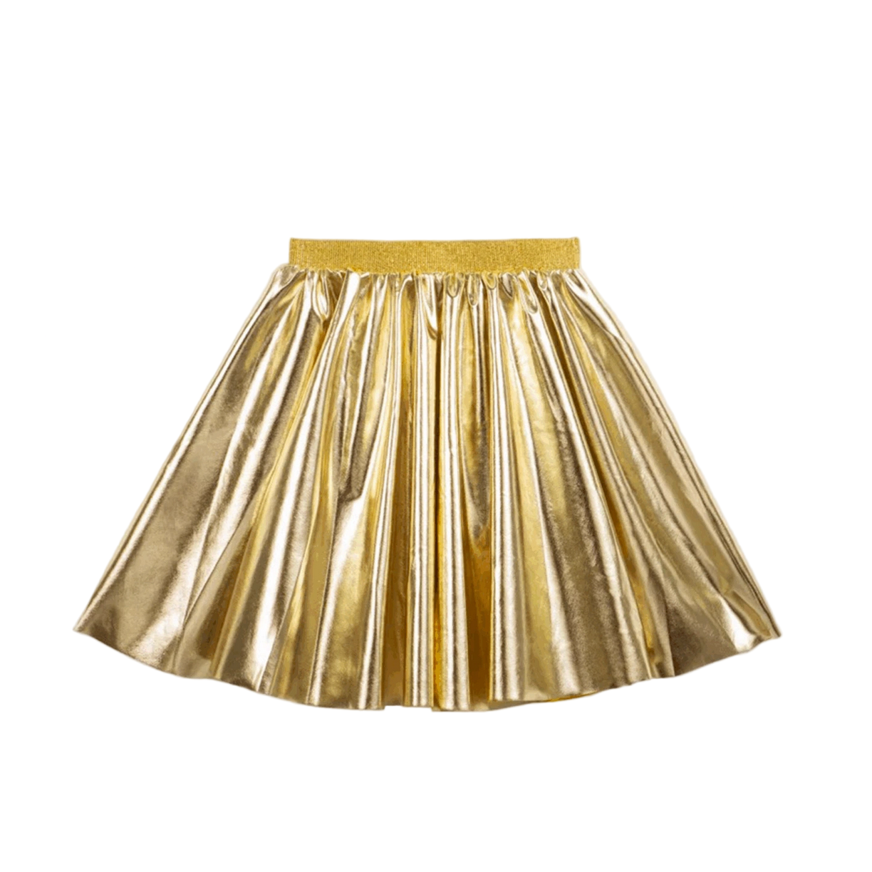 Gold metallic skirt on a white background - Little-ish