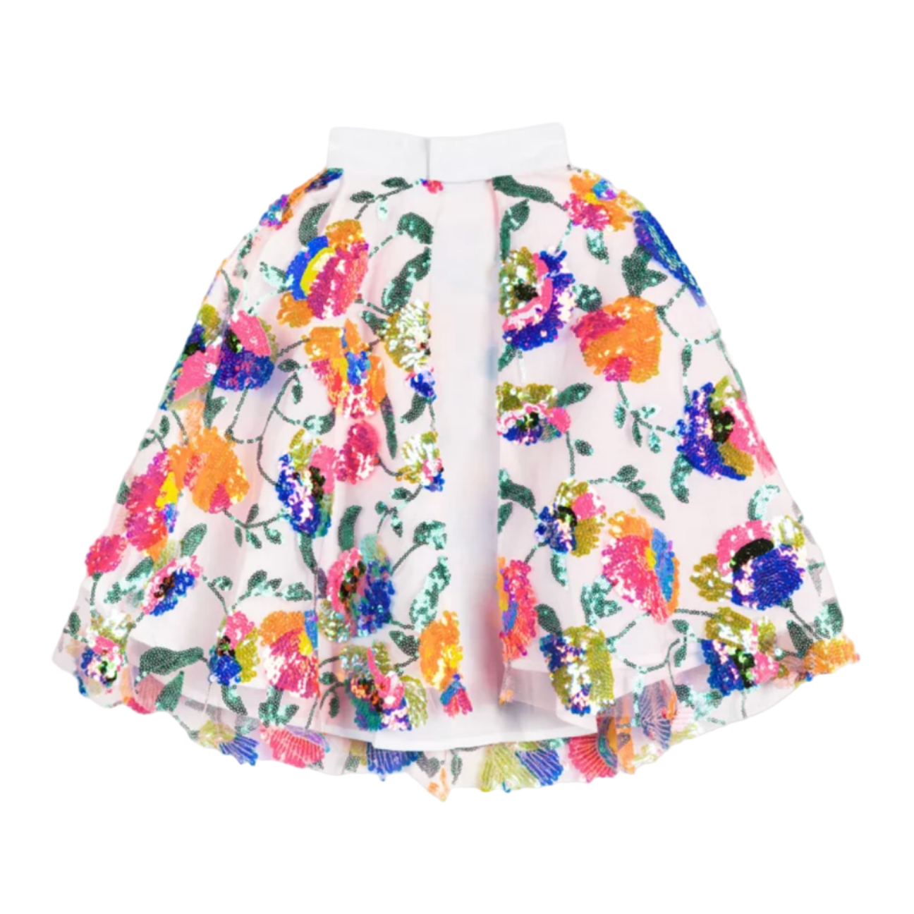 Colorful floral skirt on a white background - Little-ish