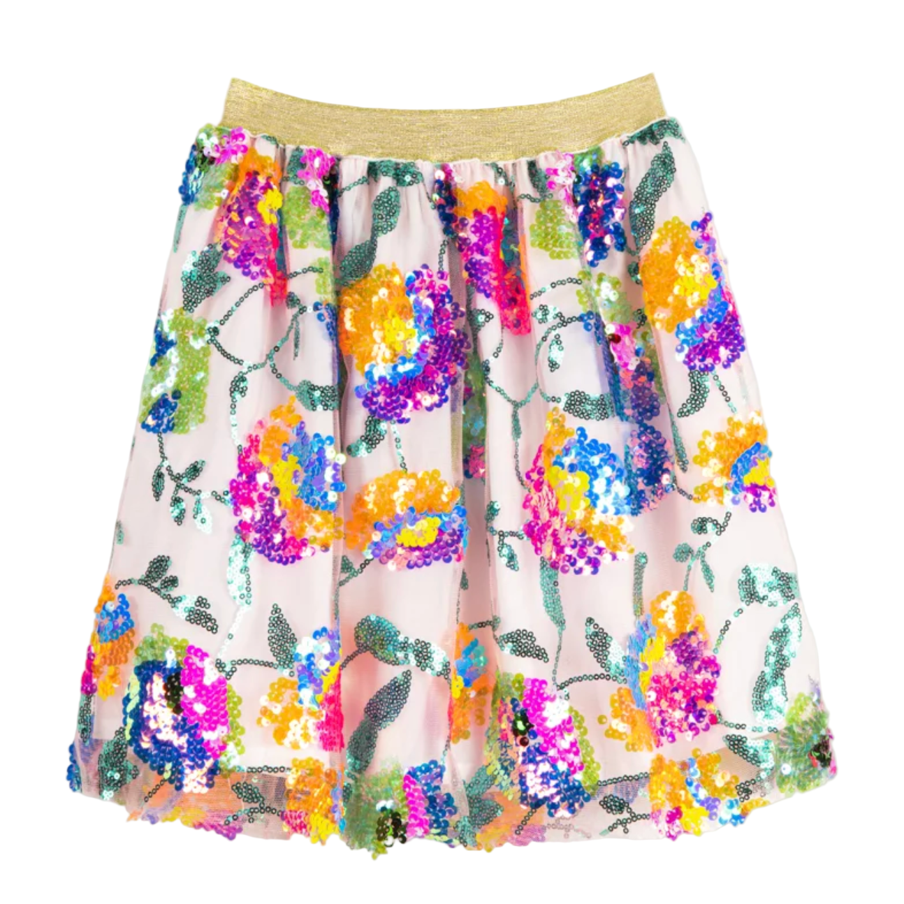 Colorful floral skirt on a white background - Little-ish