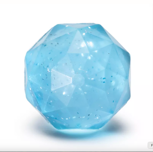 BIRD FACETED BOUNCY BALL - BLUE